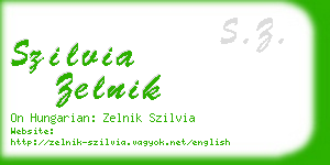 szilvia zelnik business card